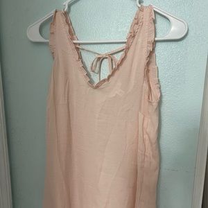 LC Lauren Conrad pale pink tank top with tie back
